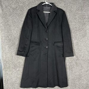 Cirrus Cashmere Coat Womens Medium Black 100%‎ Cashmere Long Overcoat Classic